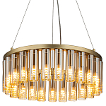 Люстра со стеклянными цилиндрическими плафонами Luminous Cylinders Amber Round варинант исполнения - 1 | Loft Concept в Санкт-петербурге