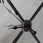 Часы настенные зеркальные с чёрным металлическим циферблатом Mirror Tower Clock варинант исполнения - 3 | Loft Concept в Санкт-петербурге