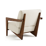 Кресло Avalon White Boucle из массива ореха варинант исполнения - 2 | Loft Concept в Санкт-петербурге