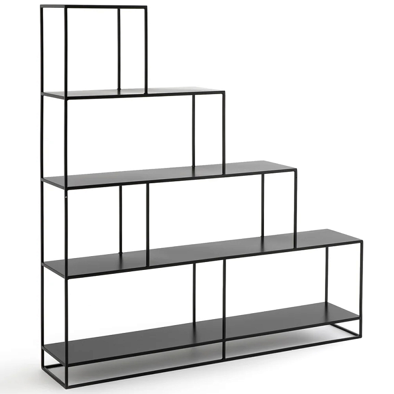 Ступенчатый стеллаж Menzie Steps Metal Rack Black Черный в Санкт-петербурге | Loft Concept 