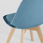 Стул с мягким велюровым сиденьем Arvika Blue варинант исполнения - 6 | Loft Concept в Санкт-петербурге