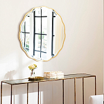 Золотое настенное зеркало Yvon Mirror варинант исполнения - 3 | Loft Concept в Санкт-петербурге