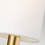 Бра с прямоугольным основанием цвета латунь и 2-мя белыми цилиндрическими льняными абажурами Feiss варинант исполнения - 3 | Loft Concept в Санкт-петербурге