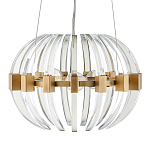 Люстра круглая с прозрачными элементами в форме полумесяца Crystal Crescent варинант исполнения - 4 | Loft Concept в Санкт-петербурге