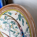 Стул из массива бука бежевый с изображением птиц и цветов Beige Green Chinoiserie Birds Garden Chair варинант исполнения - 3 | Loft Concept в Санкт-петербурге