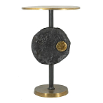 Столик приставной с абстрактным основанием и акцентом в виде золотистого диска Heavenly Space варинант исполнения - 1 | Loft Concept в Санкт-петербурге