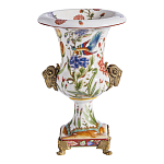 Ваза из фарфора с бронзовыми Овнами Bronze Aries варинант исполнения - 2 | Loft Concept в Санкт-петербурге