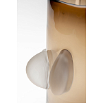 Ваза коричневая Forma Mare со стеклянными вставками варинант исполнения - 3 | Loft Concept в Санкт-петербурге