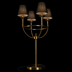 Настольная лампа на металлическом основании бронзового цвета с 4-мя черными конусовидными абажурами Dignity варинант исполнения - 4 | Loft Concept в Санкт-петербурге