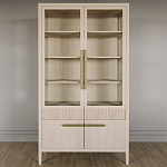 Витрина Primo со стеклянными фасадами и буфетом шпон Светлый дуб варинант исполнения - 2 | Loft Concept в Санкт-петербурге