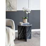 Столик кофейный с столешницей из черного мрамора Compact Black Marble Table варинант исполнения - 7 | Loft Concept в Санкт-петербурге