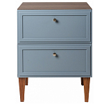 Тумба прикроватная серая из массива бука с 2-мя ящиками Wenge Light варинант исполнения - 2 | Loft Concept в Санкт-петербурге