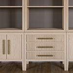 Модульный стеллаж Primo из трех составных элементов Светлый дуб варинант исполнения - 6 | Loft Concept в Санкт-петербурге