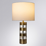 Настольная лампа с цилиндрическим основанием и белым абажуром Crystal Harmony  варинант исполнения - 1 | Loft Concept в Санкт-петербурге