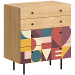 Комод с принтом на ящиках Elise Chest of Drawers варинант исполнения - 7 | Loft Concept в Санкт-петербурге