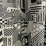 Мебельная ткань Шенилл черно-белый принт 280 см T3-44 варинант исполнения - 1 | Loft Concept в Санкт-петербурге