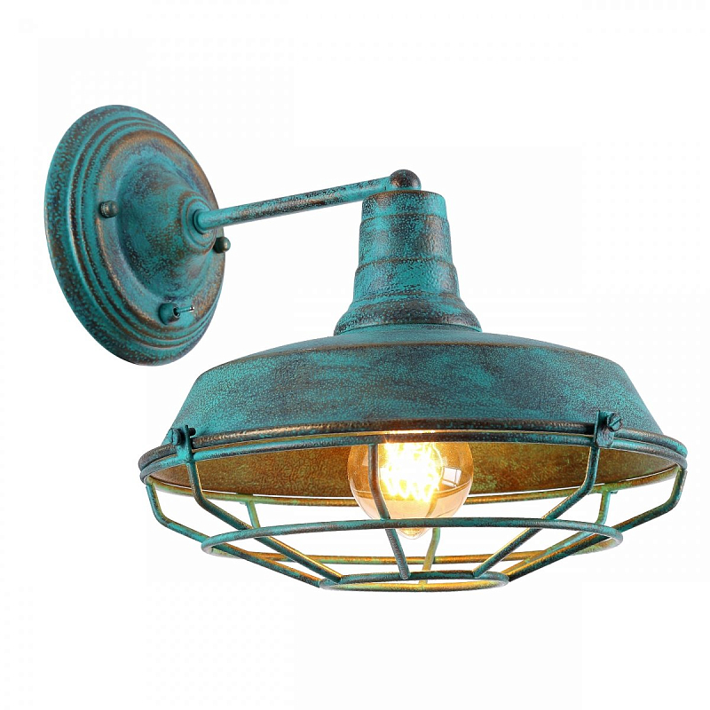 Бра Wall lamp DARK CAGE turquoise vintage Бирюзовый в Санкт-петербурге | Loft Concept 