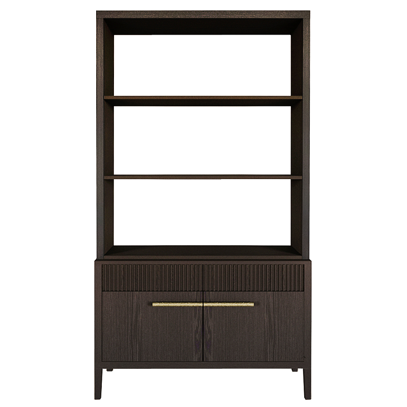 Стеллаж Primo с ящиками Темный орех Орех в Санкт-петербурге | Loft Concept 