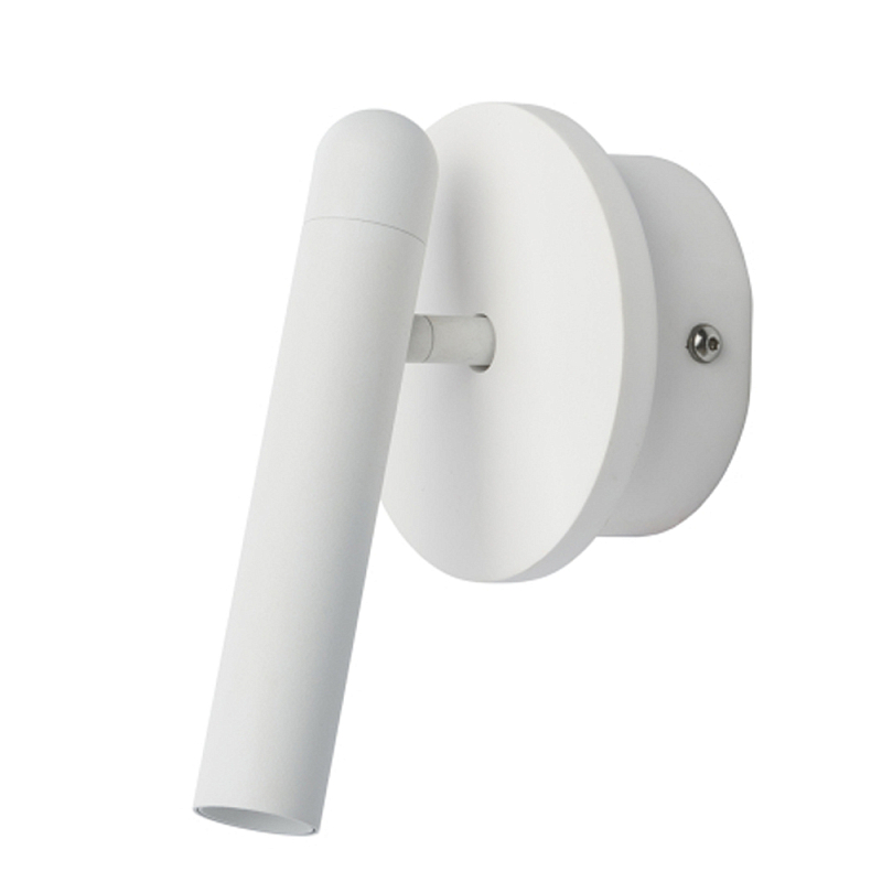 Бра белого цвета с цилиндрическим плафоном и круглым основанием Trumpet tube Белый в Санкт-петербурге | Loft Concept 