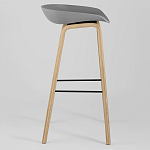 Барный стул на ножках из натурального дерева Boras Grey варинант исполнения - 2 | Loft Concept в Санкт-петербурге