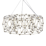 Люстра с тонкой металлической конструкцией цвета золото Quasar варинант исполнения - 2 | Loft Concept в Санкт-петербурге