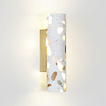 Бра с цилиндрическим белым бетонным плафоном Terrazzo Light варинант исполнения - 1 | Loft Concept в Санкт-петербурге