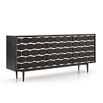 Дизайнерский комод чёрный с фактурным фасадом Billy варинант исполнения - 1 | Loft Concept в Санкт-петербурге