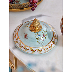 Шкатулка с крышкой из голубого фарфора с риунком птиц и цветов Blue Garden варинант исполнения - 5 | Loft Concept в Санкт-петербурге