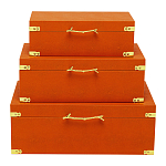 Комплект оранжевых чемоданов Golden Twigs варинант исполнения - 1 | Loft Concept в Санкт-петербурге