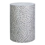 Столик с инкрустацией с перламутровым узором Flower Grey варинант исполнения - 1 | Loft Concept в Санкт-петербурге