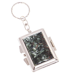 Зеркало брелок складное двухстороннее из натурального камня Серафинит Stone Mirrors варинант исполнения - 1 | Loft Concept в Санкт-петербурге