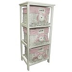 Стеллаж для детской с животными с плетенными корзинами Cute Elephant варинант исполнения - 1 | Loft Concept в Санкт-петербурге