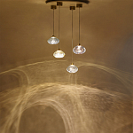 Подвесной светильник с прозрачным стеклянным плафоном округлой формы Effervia  варинант исполнения - 5 | Loft Concept в Санкт-петербурге