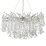 Люстра с хрустальными подвесками на металлических ветках Fairytree Light Silver Chandelier 18 варинант исполнения - 1 | Loft Concept в Санкт-петербурге