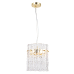 Подвесной светильник цилиндрической формы с текстурными стеклянными элементами Textured Glass Chandelier варинант исполнения - 1 | Loft Concept в Санкт-петербурге