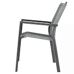 Стул темно-серый с высокой плетеной спинкой и сиденьем Braided Strength варинант исполнения - 5 | Loft Concept в Санкт-петербурге