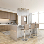 Люстра прямоугольная на цепях с прозрачными трубками и волнистым краем Nembus варинант исполнения - 13 | Loft Concept в Санкт-петербурге