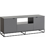 ТВ-тумба цвета графит с  2-мя дверцами и ящиком Strict Lines варинант исполнения - 1 | Loft Concept в Санкт-петербурге