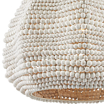 Подвесной светильник в форме купола с декором из круглых деревянных бусин White Wooden Beads Chandelier варинант исполнения - 1 | Loft Concept в Санкт-петербурге