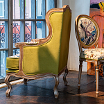 Кресло из натурального бука бежевое с изображением птиц и цветов Beige Green Chinoiserie Garden Armchair варинант исполнения - 7 | Loft Concept в Санкт-петербурге