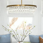 Люстра круглая с подвесками в форме стеклянных капель Glass Rain варинант исполнения - 6 | Loft Concept в Санкт-петербурге