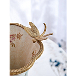 Ваза голубого цвета из фарфора с цветочным рисунком и бронзовой стрекозой Blue Garden варинант исполнения - 8 | Loft Concept в Санкт-петербурге