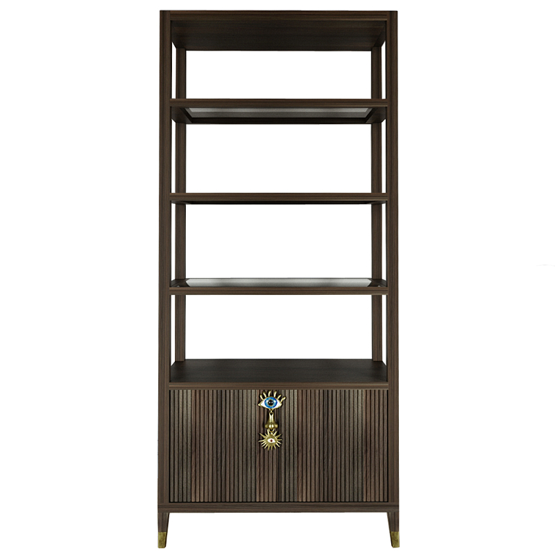 Стеллаж со стеклянными полками Elsa Dreams Walnut Орех Стеллаж со стеклянными полками Elsa Dreams Walnut Орех в Санкт-петербурге | Loft Concept