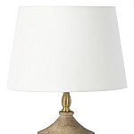 Настольная лампа деревянная с белым абажуром Wooden Table Lamp варинант исполнения - 5 | Loft Concept в Санкт-петербурге