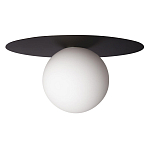 Потолочный светильник с белым шарообразным плафоном и черным круглым основанием Matisse варинант исполнения - 2 | Loft Concept в Санкт-петербурге