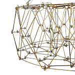 Люстра с тонкой металлической конструкцией цвета золото Quasar варинант исполнения - 5 | Loft Concept в Санкт-петербурге