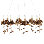 Люстра с каркасом в виде цветков розы и тканевыми абажурами Flowers and Fox Roses варинант исполнения - 3 | Loft Concept в Санкт-петербурге