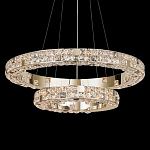 Люстра из 2-х колец с мозаичным хрустальным оформлением Sparks of Crystal варинант исполнения - 4 | Loft Concept в Санкт-петербурге