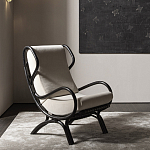 Дизайнерское кресло из ротанга Gio Ponti CONTINUUM D.163.7 BY BONACINA 1889 Armchair варинант исполнения - 2 | Loft Concept в Санкт-петербурге