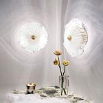 Бра в форме прозрачного стеклянного цветка с рельефной текстурой Textured Glass варинант исполнения - 13 | Loft Concept в Санкт-петербурге